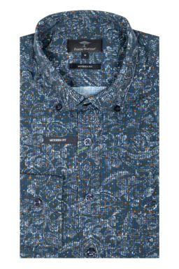 Фото рубашки Приталенный силуэт Рубашка FYNCH HATTON, цвет синий